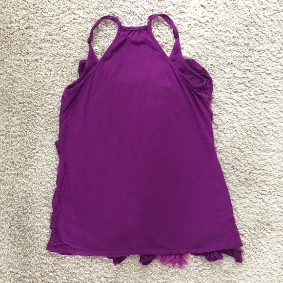 Silk Ruffled Racerback Tank - Picture 6 of 7